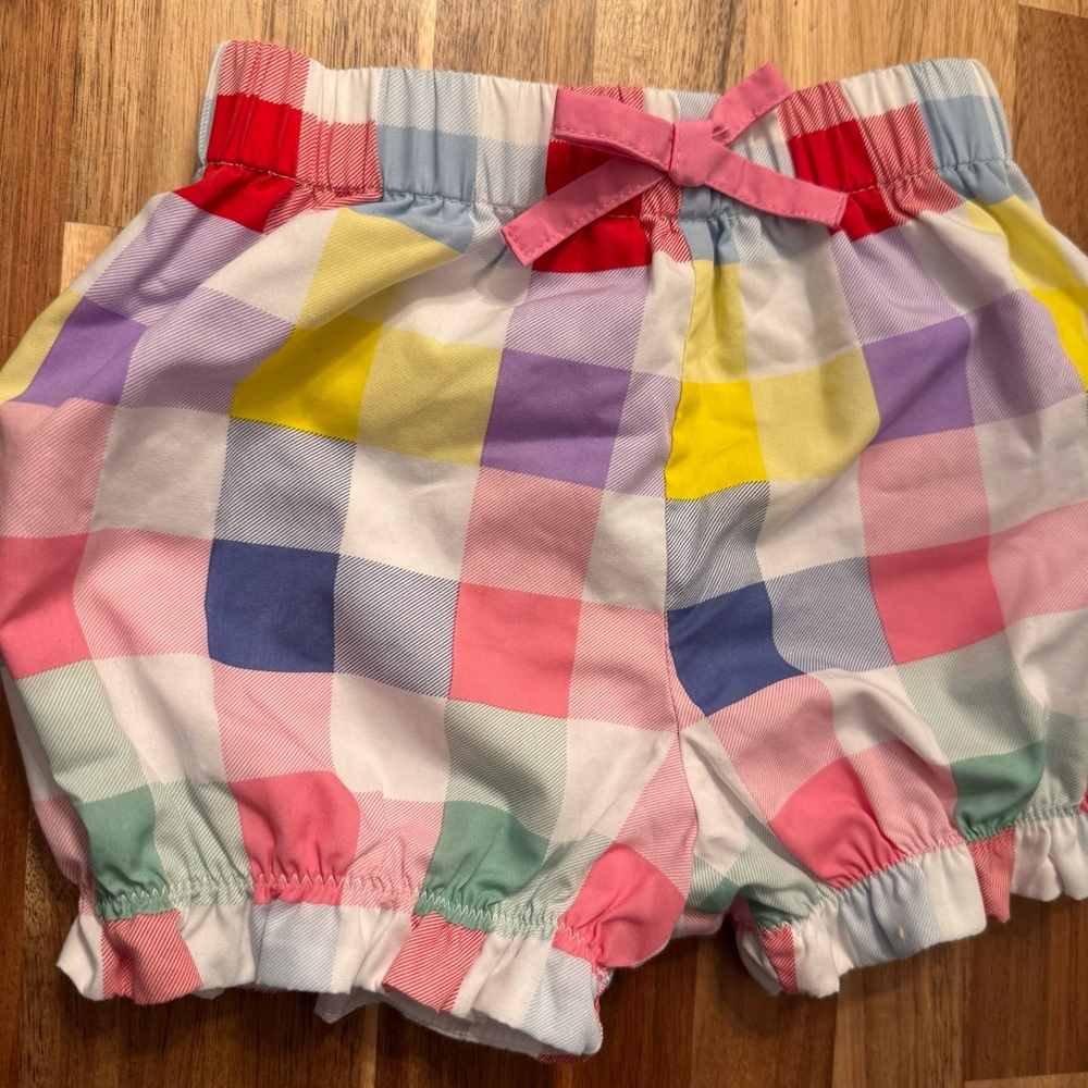 The Beaufort Bonnet Company TBBC Plaid pastal‎ colorful bubble shorts 4T